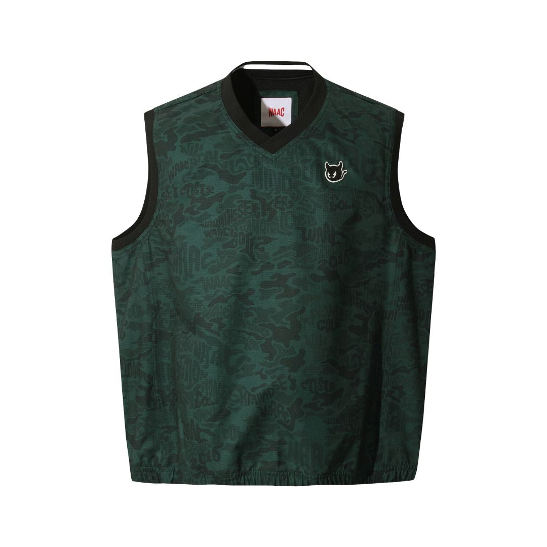 MEN Air dot Patterned Vest ダークグリーン