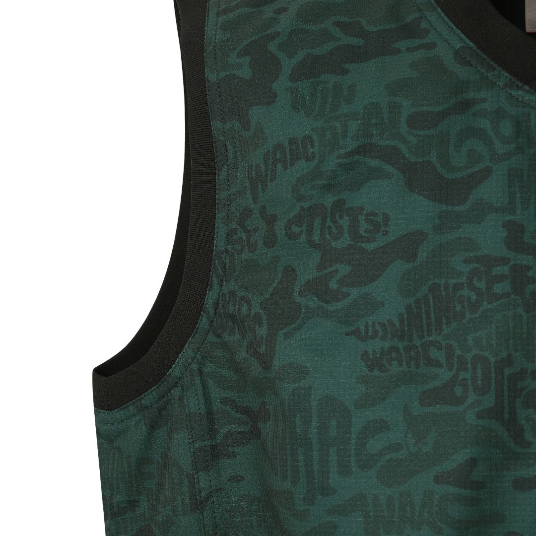 MEN Air dot Patterned Vest ダークグリーン