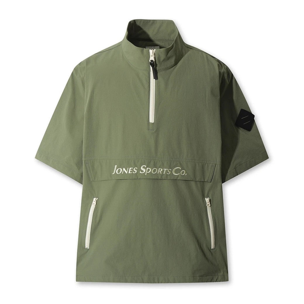 MEN ハーフジップアノラック カーキ