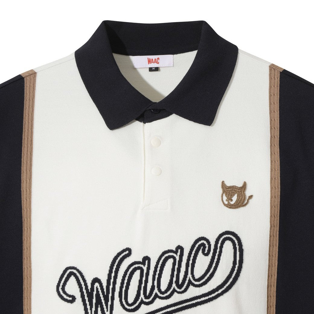 MEN リラックスフィット ニットポロ アイボリー