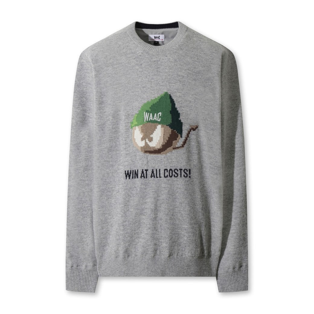 MEN BEANIE WAACKYセーター グレー