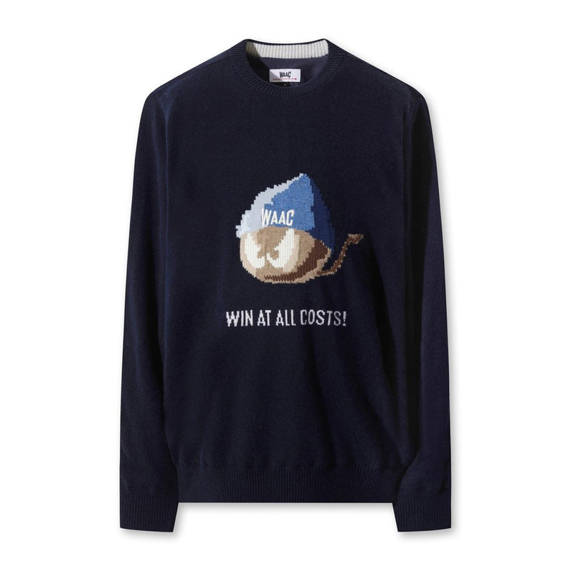 MEN BEANIE WAACKYセーター ネイビー