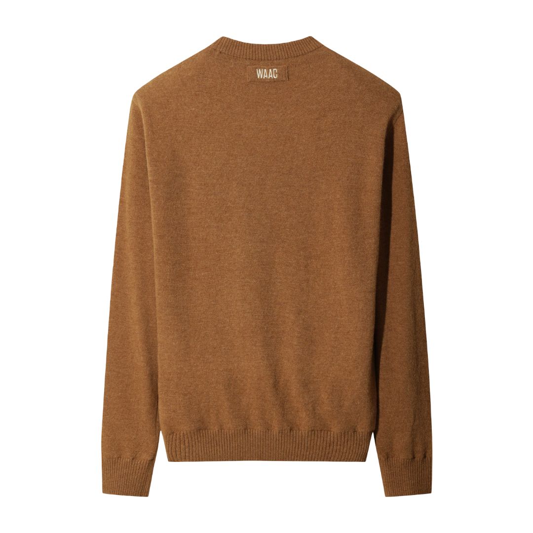 MEN SPACE WAACKY WOOL100 WINDPROOFセーター ブラウン
