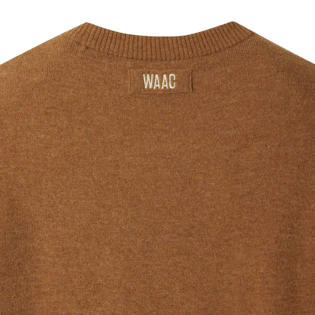 MEN SPACE WAACKY WOOL100 WINDPROOFセーター ブラウン