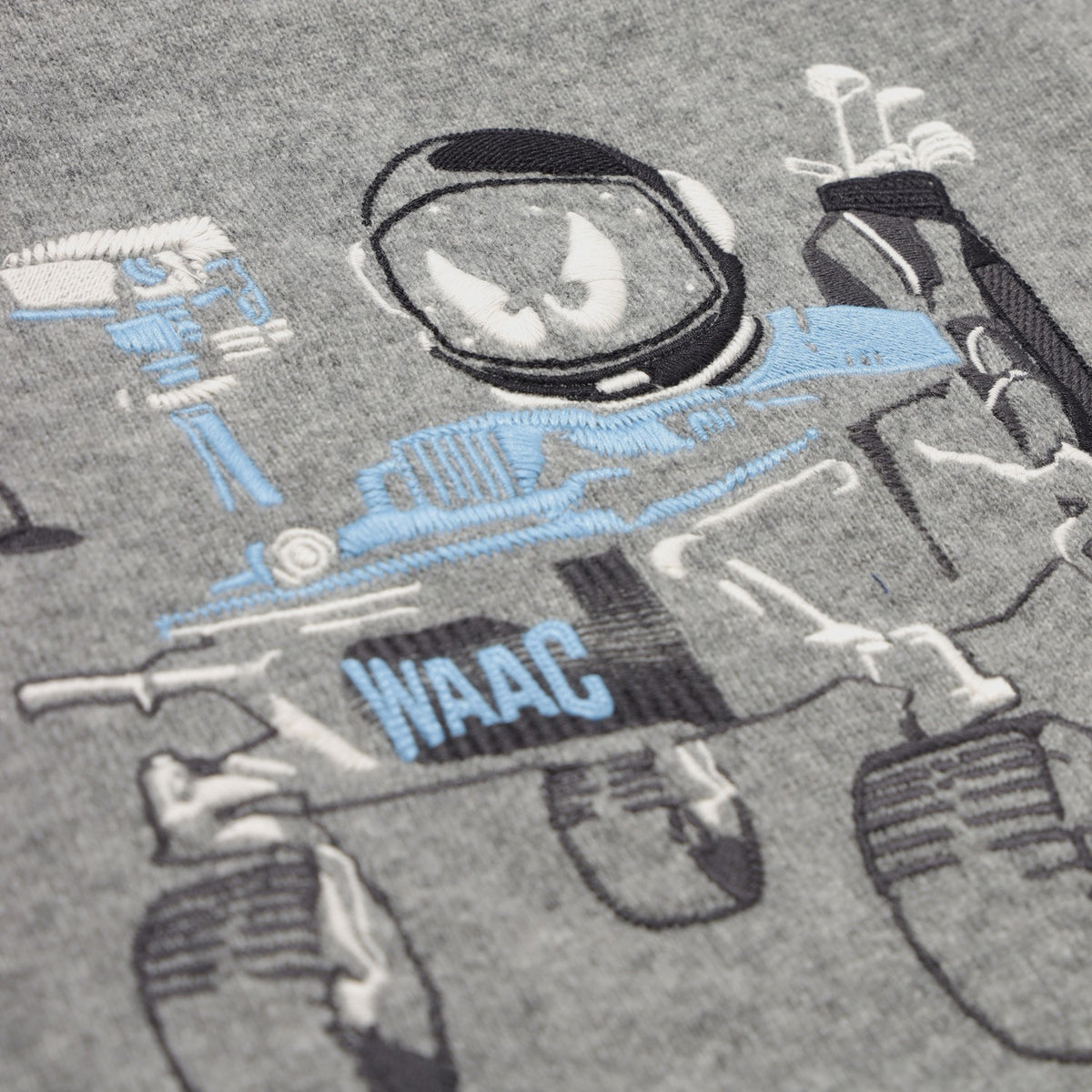 MEN SPACE WAACKY WOOL100 WINDPROOFセーター グレー