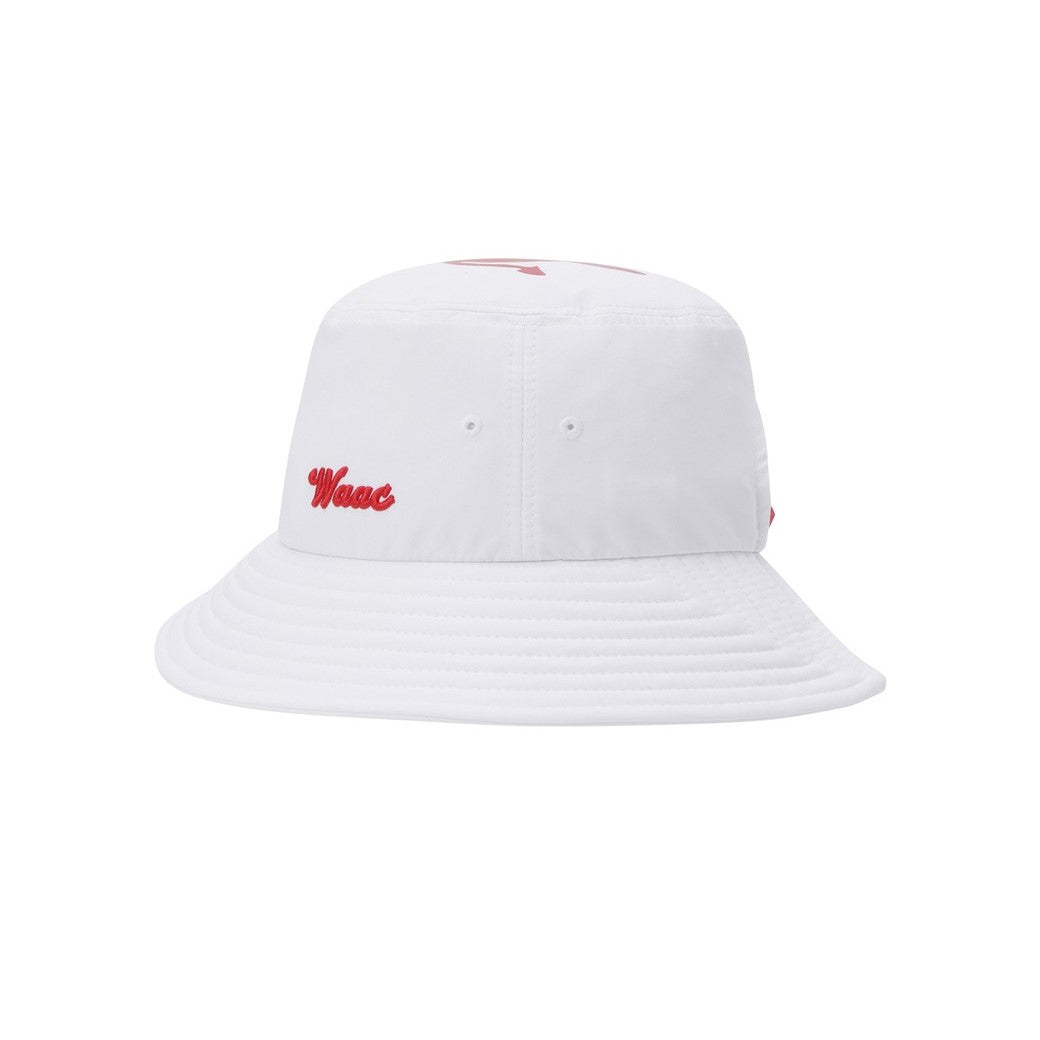 UNISEX WAACKYオープンバックバケットハット ホワイト