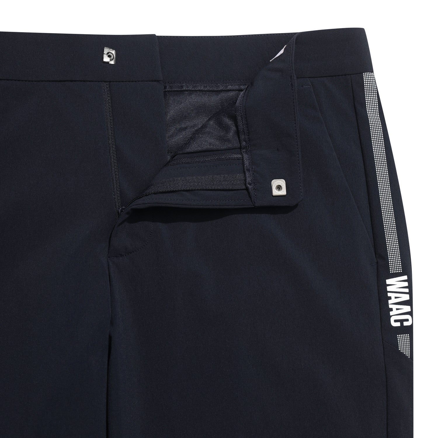 MEN 4WAYストレッチ サイドシームロゴ ロングパンツ ネイビー