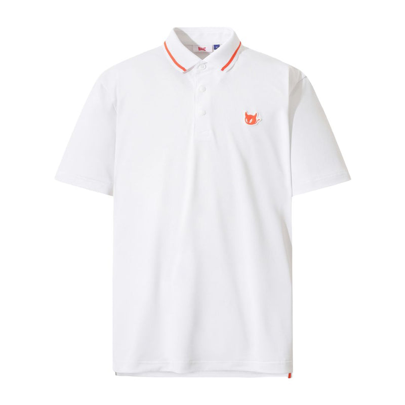 MEN UV バックロゴライン ポロシャツ ホワイト