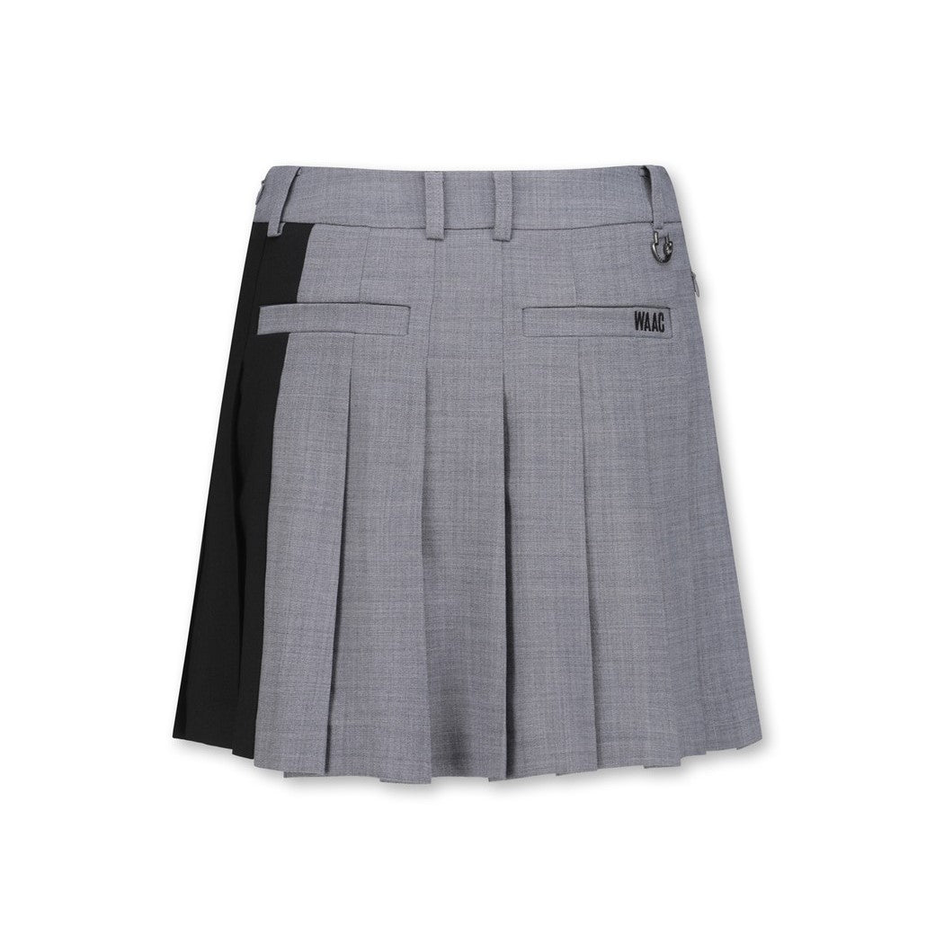 Lookast Kira pleated skirt プリーツスカートグレー韓国ファッション