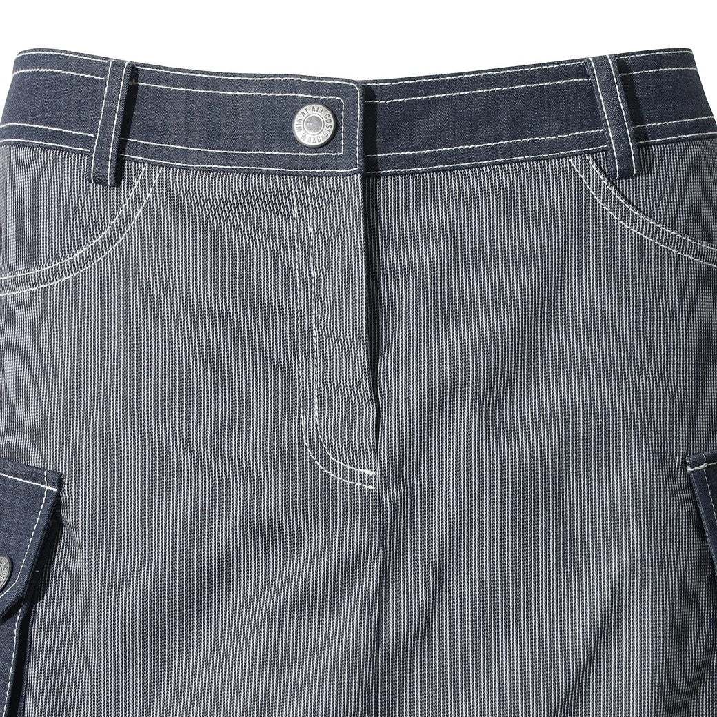 WOMEN カーゴデニムスカート ネイビー