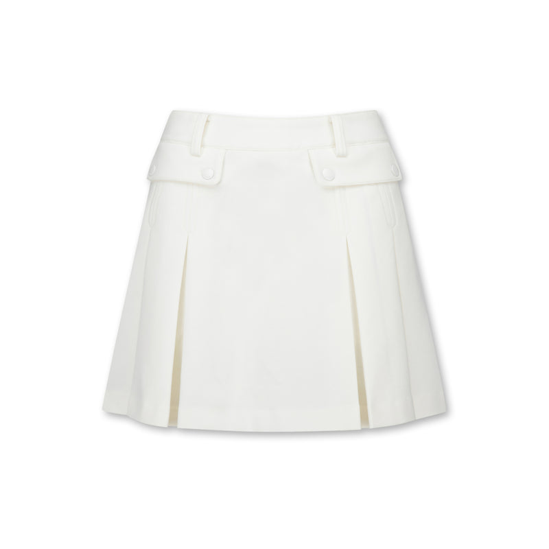 WOMEN ジャージプリーツスカート アイボリー