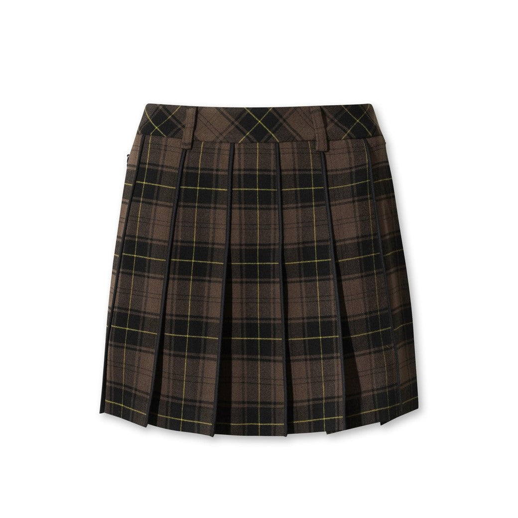 WAAC ワックプリーツスカート ブラウン サイズ2 WAAC ワックプリーツスカート ブラウン サイズ2 WOMENS