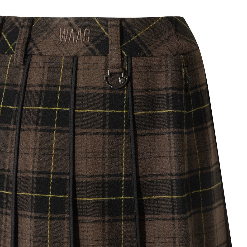 WAAC ブラウン プリーツスカート WIN AT ALL COSTS! WOMEN チェックパターンプリーツスカート ブラウン