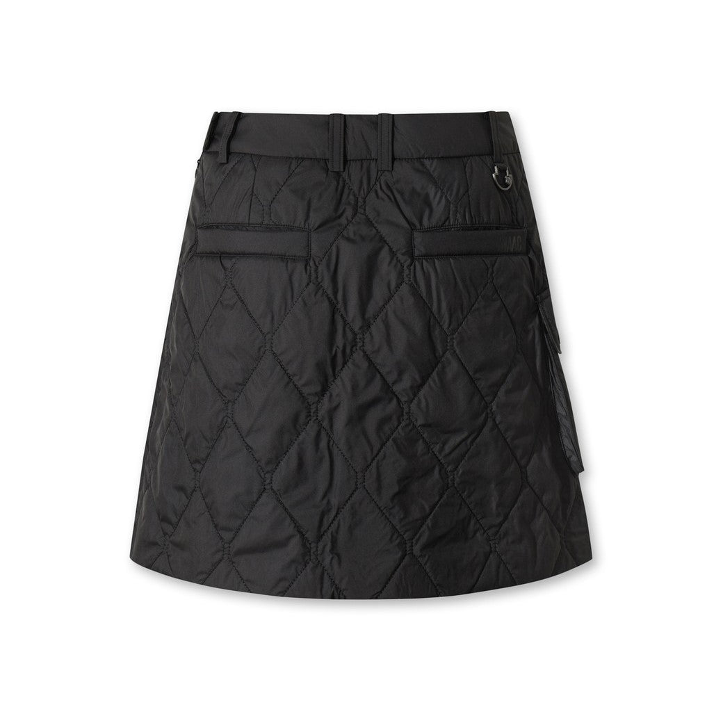 WOMEN キルティングラップスカート ブラック