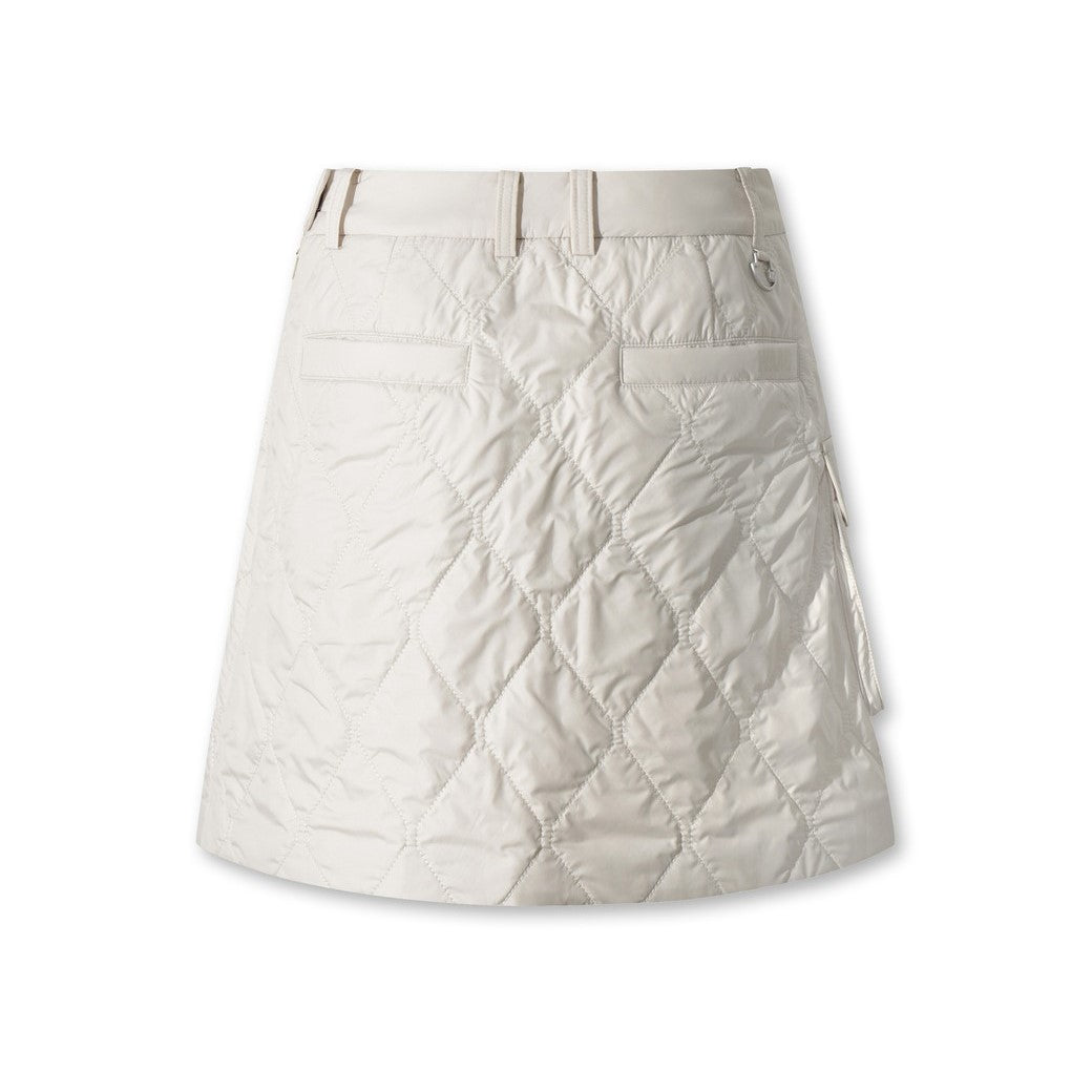 WOMEN キルティングラップスカート アイボリー