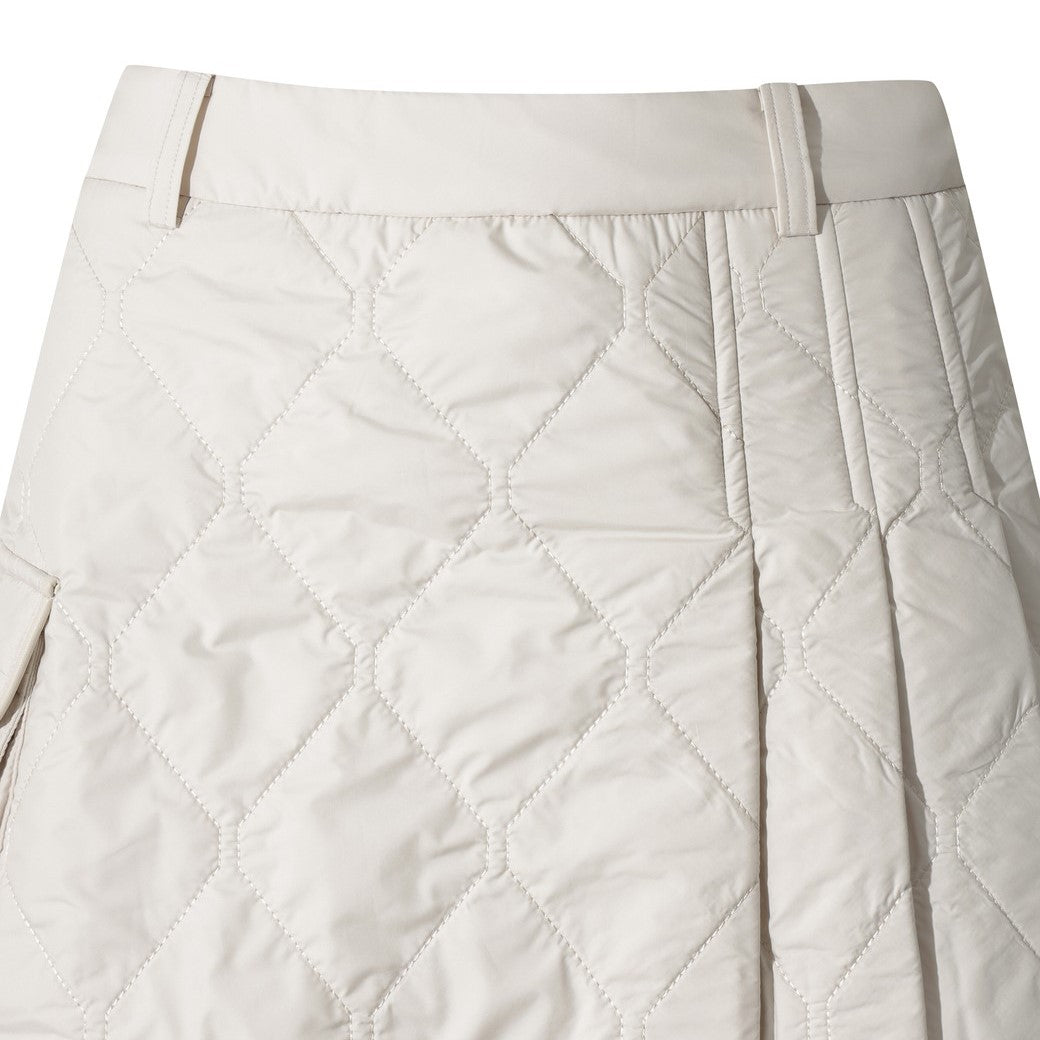 WOMEN キルティングラップスカート アイボリー