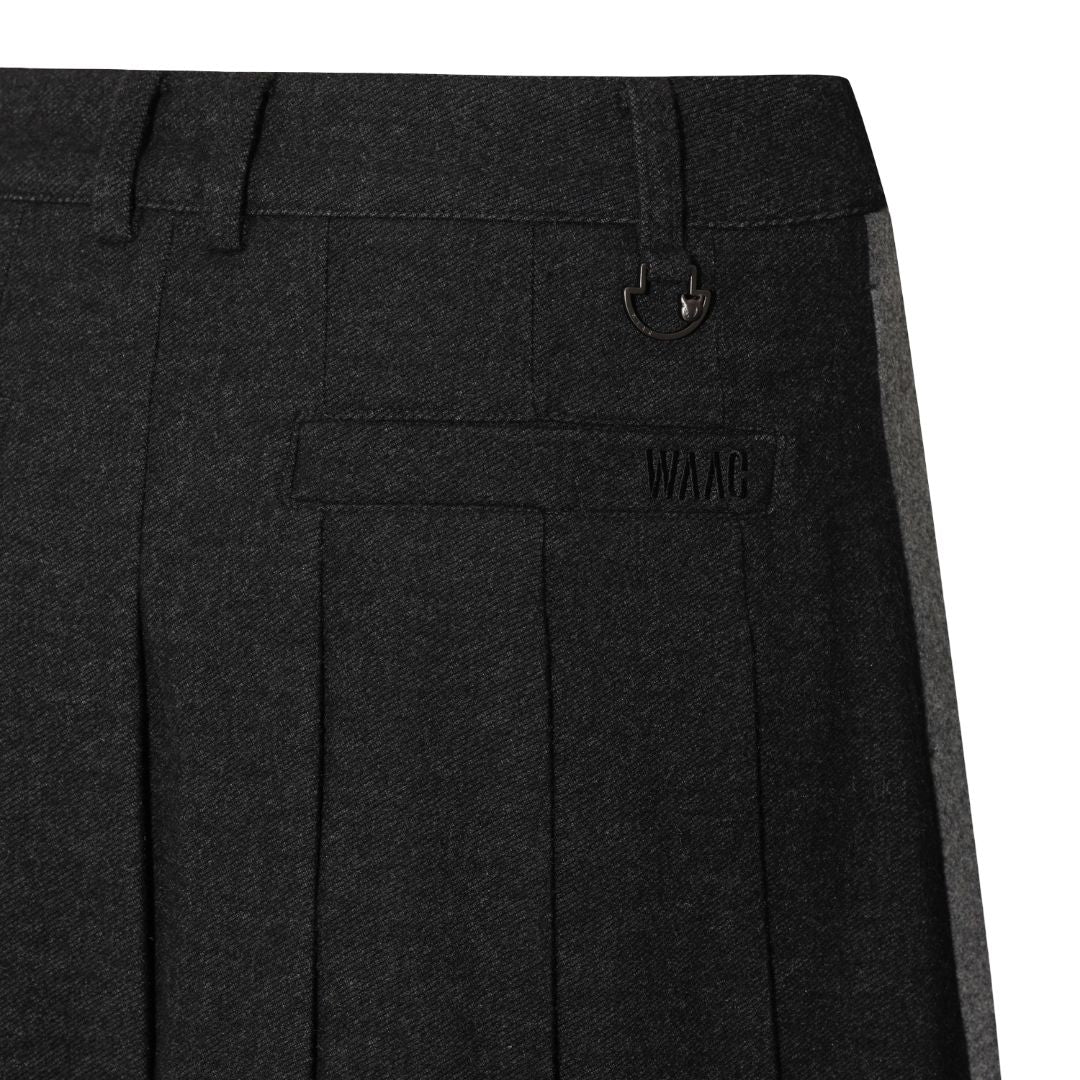WOMEN アシンメトリー TRプリーツスカート グレー