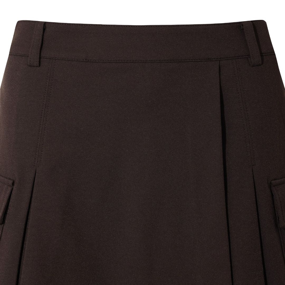WOMEN ラップカーゴキュロットパンツ ブラウン