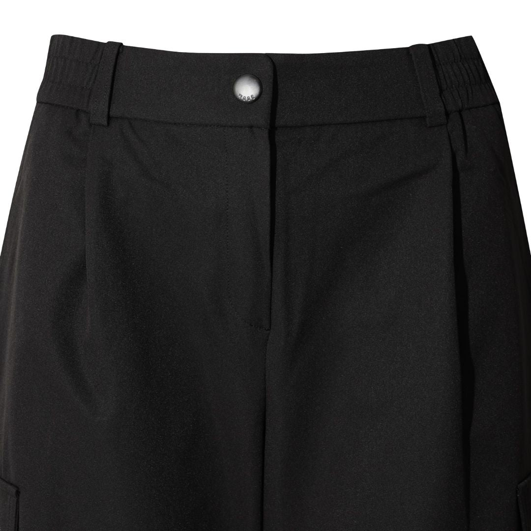 WOMEN ストレッチワイドパンツ ブラック