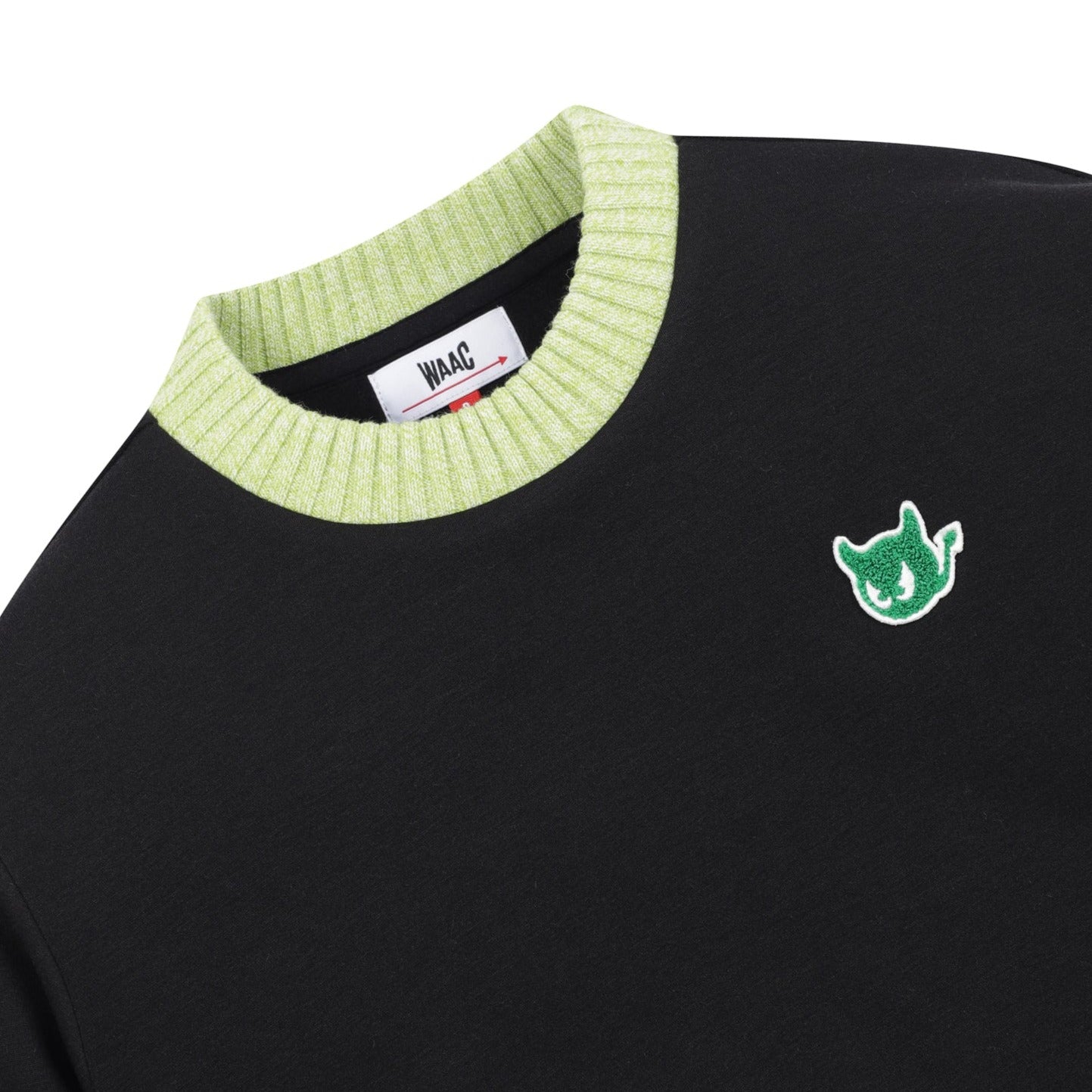 WOMENS カラー配色防風トップス ブラック/072334070