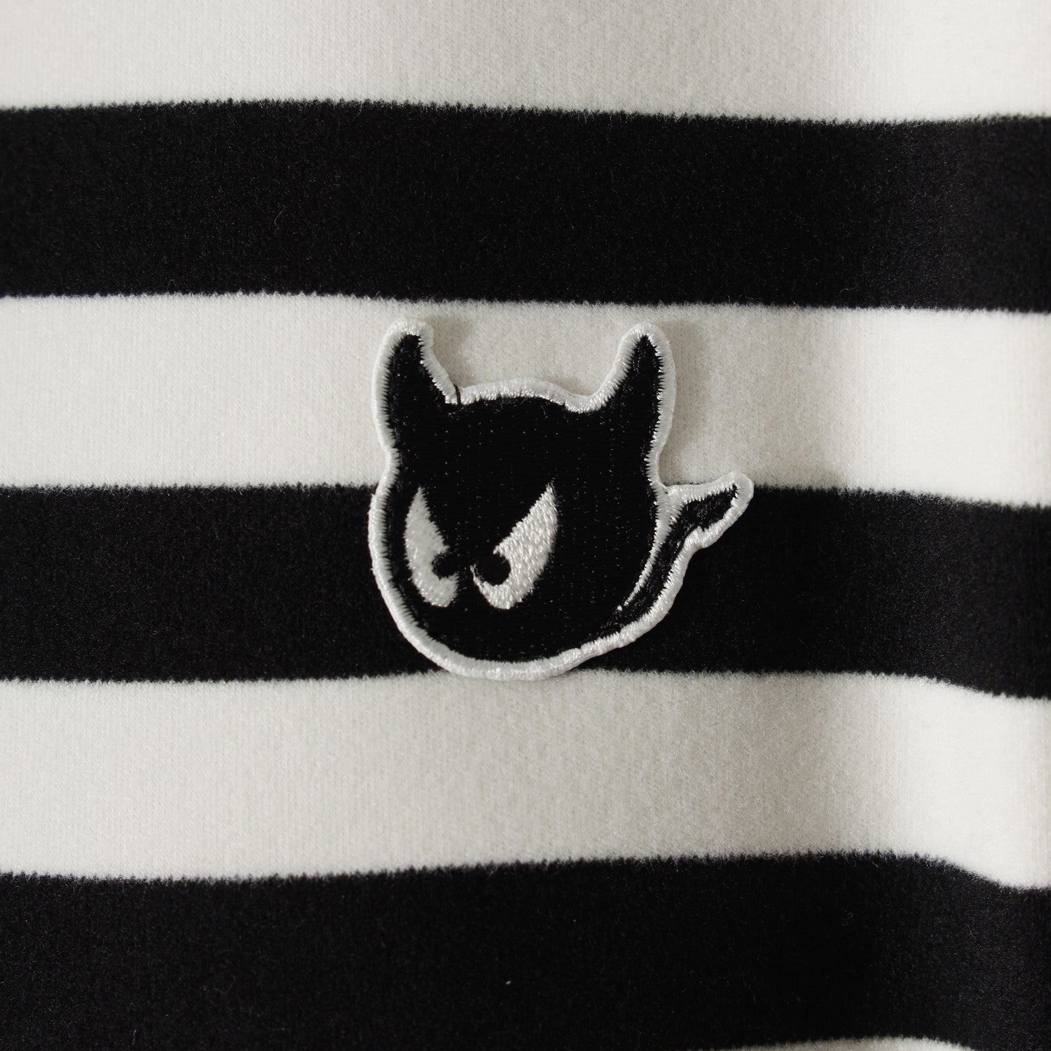 WOMEN ウィンターボーダーハイネックトップス ブラック