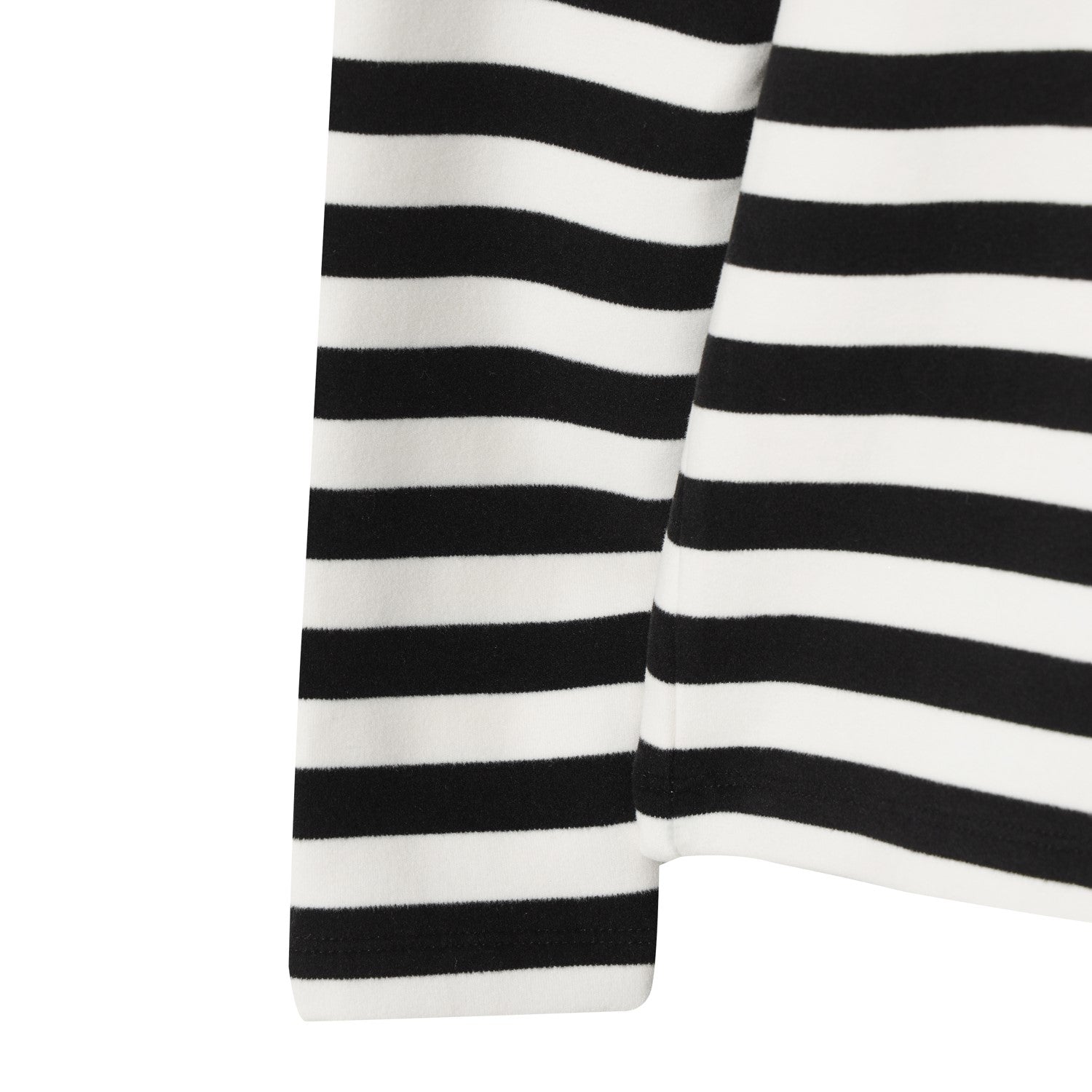 WOMEN ウィンターボーダーハイネックトップス ブラック