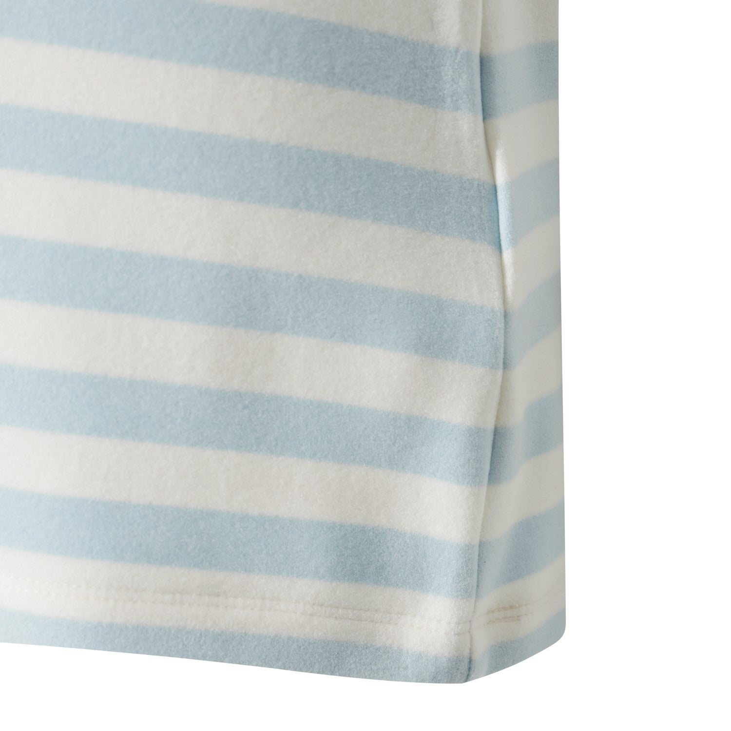 WOMEN ウィンターボーダーハイネックトップス ライトブルー