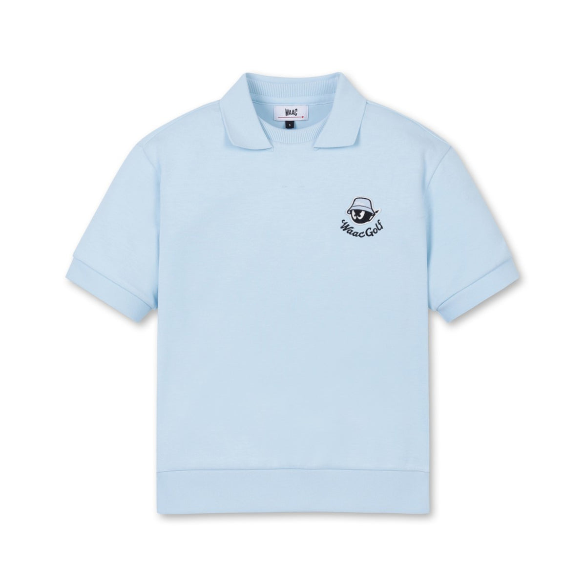 24SS】WOMENS 襟付き半袖スウェット サックス/072342064