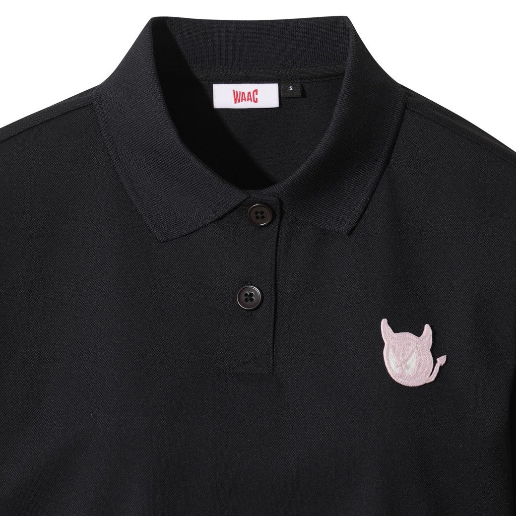 WOMEN WTO ルーズフィットポロシャツ ブラック