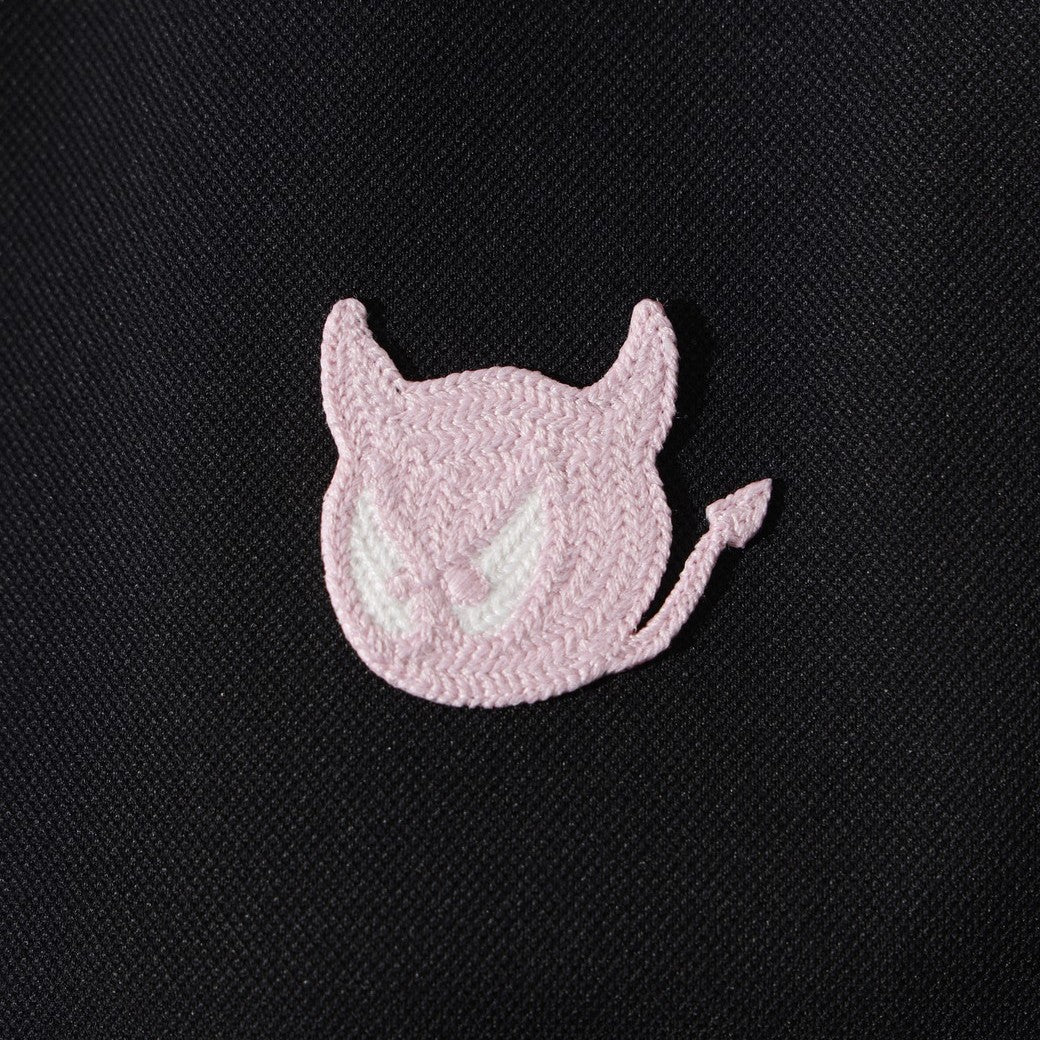 WOMEN WTO ルーズフィットポロシャツ ブラック