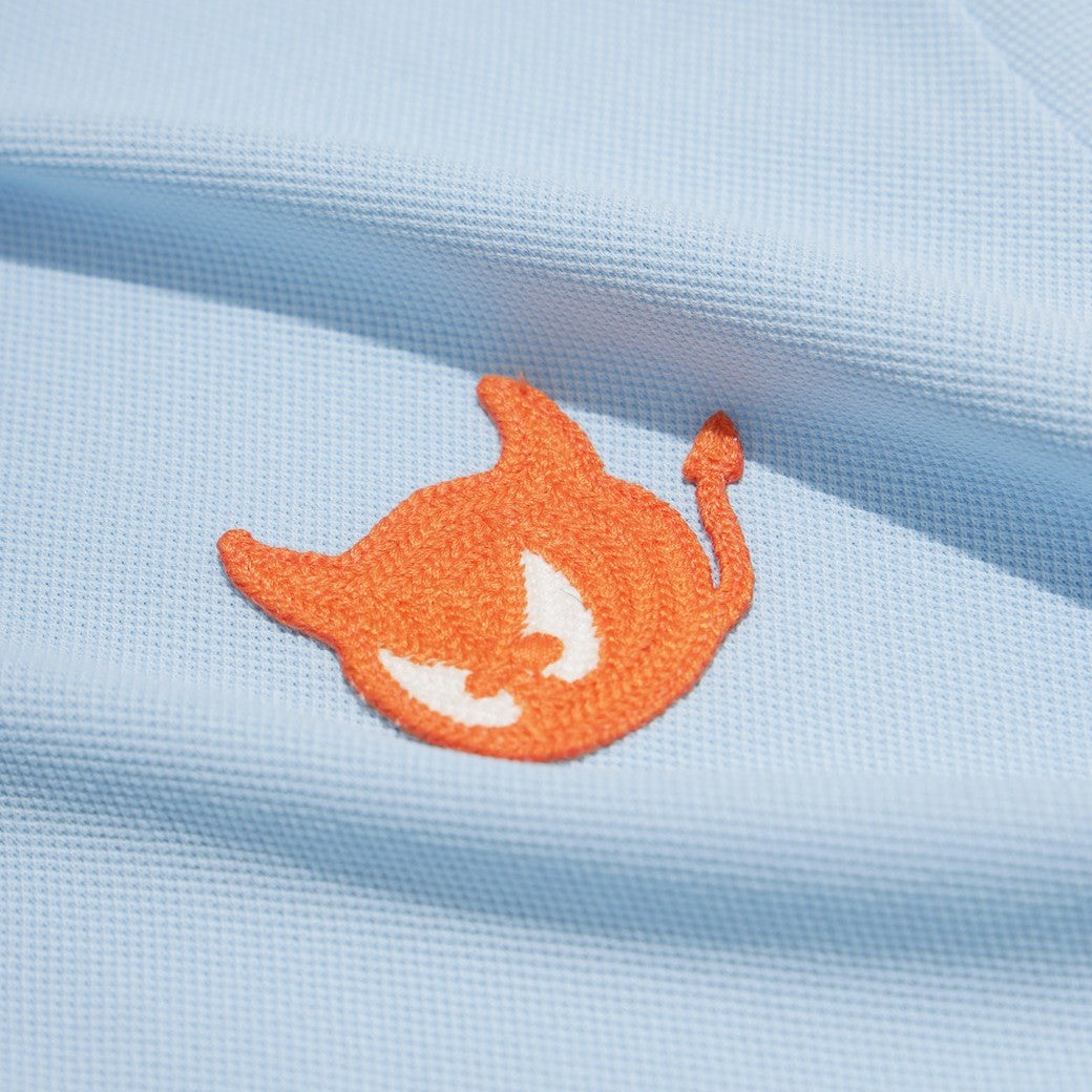 WOMEN WTO ルーズフィットポロシャツ ライトブルー