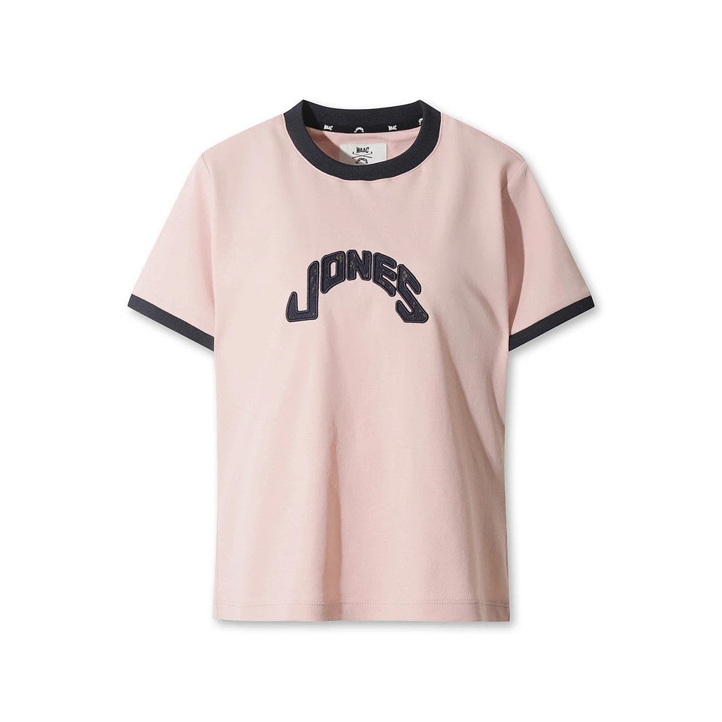 WOMEN  アーチメッシュロゴ Tシャツ ライトピンク