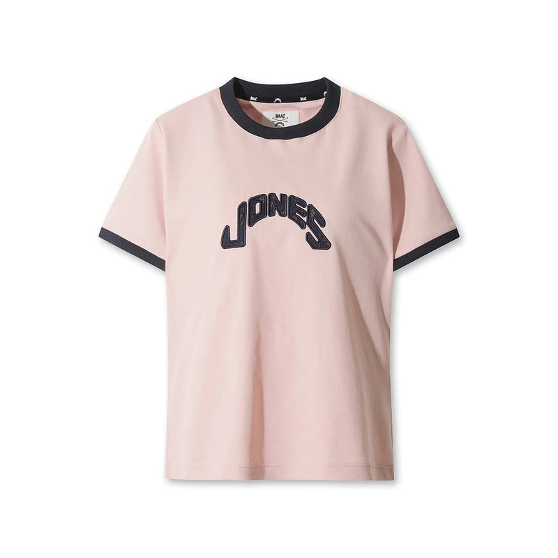 WOMEN  アーチメッシュロゴ Tシャツ ライトピンク