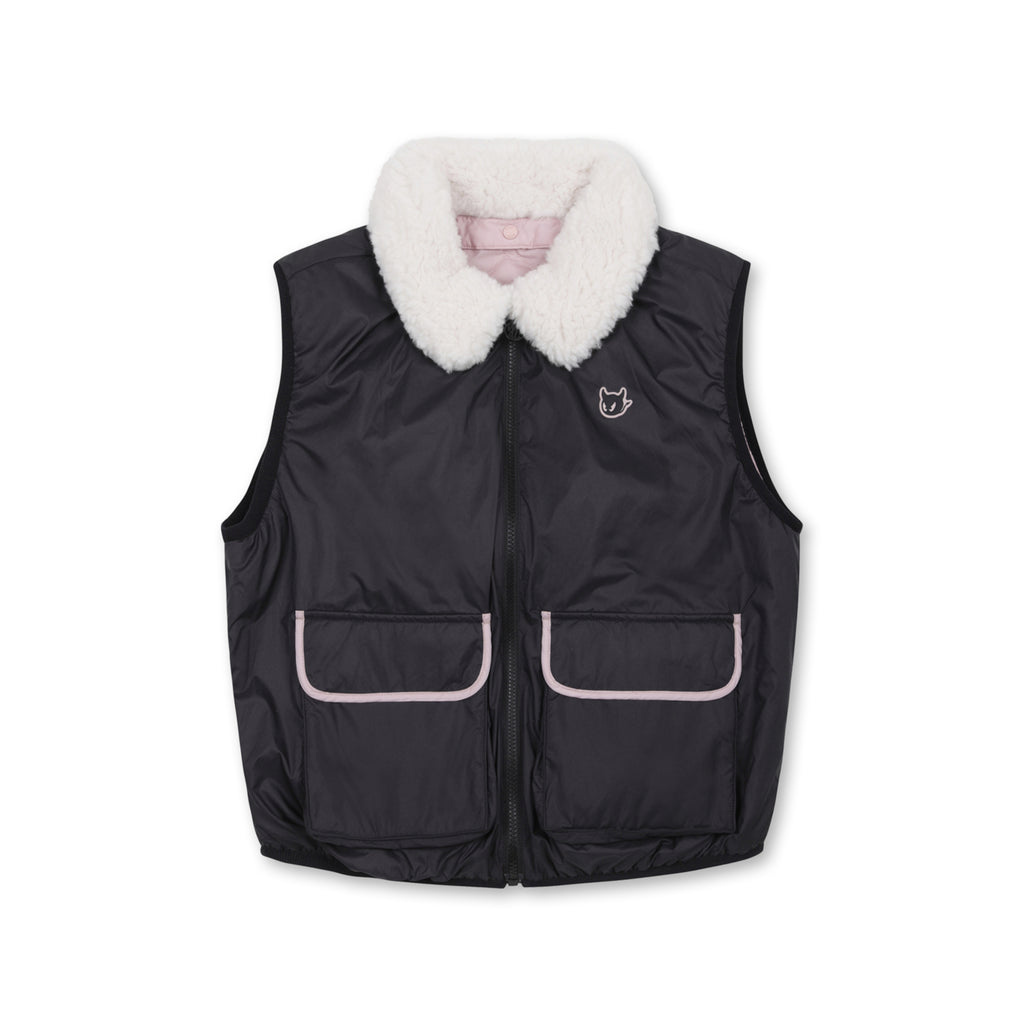 WOMEN デタッチャブルカラーベスト ブラック