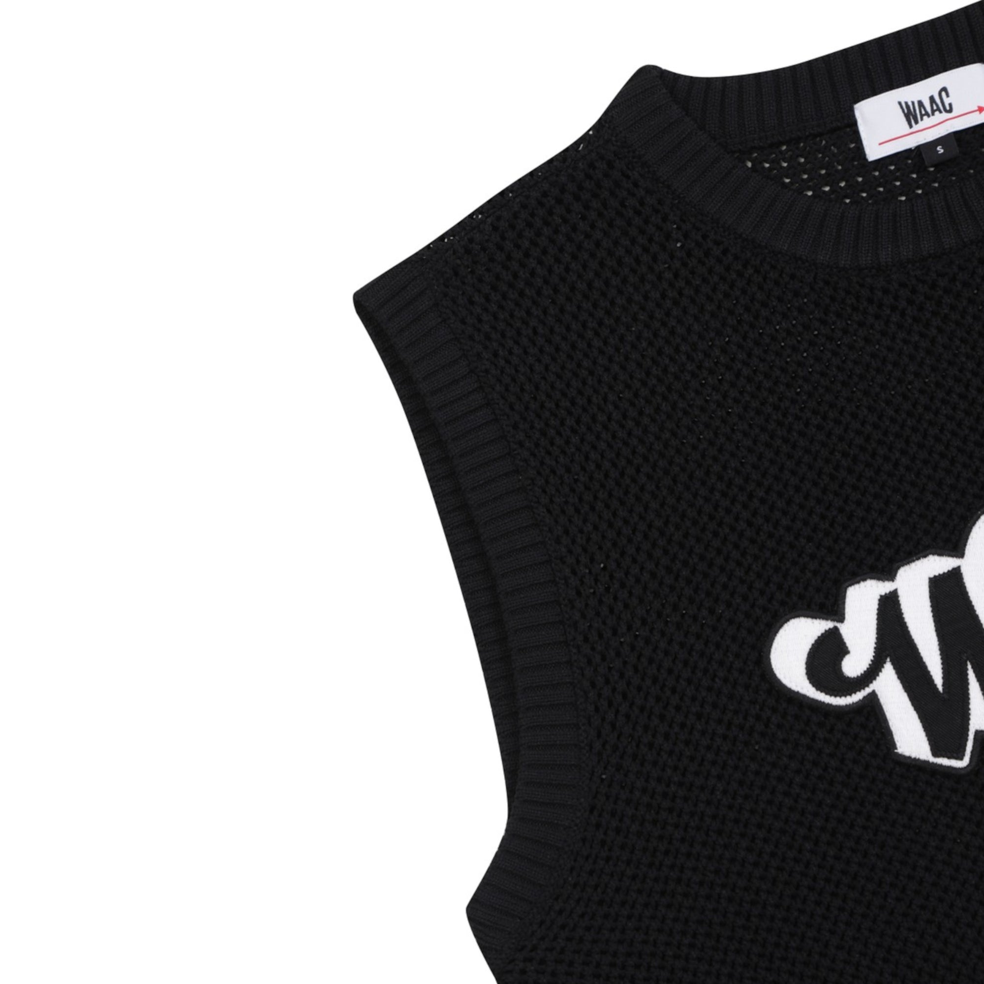 WOMENS メッシュニットベスト ブラック/072342762
