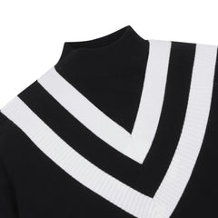 WOMENS V切替タートルネック ブラック/072334761