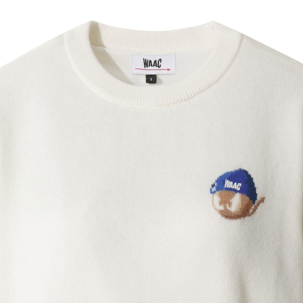 WOMEN BEANIE WAACKY カシミヤセーター アイボリー