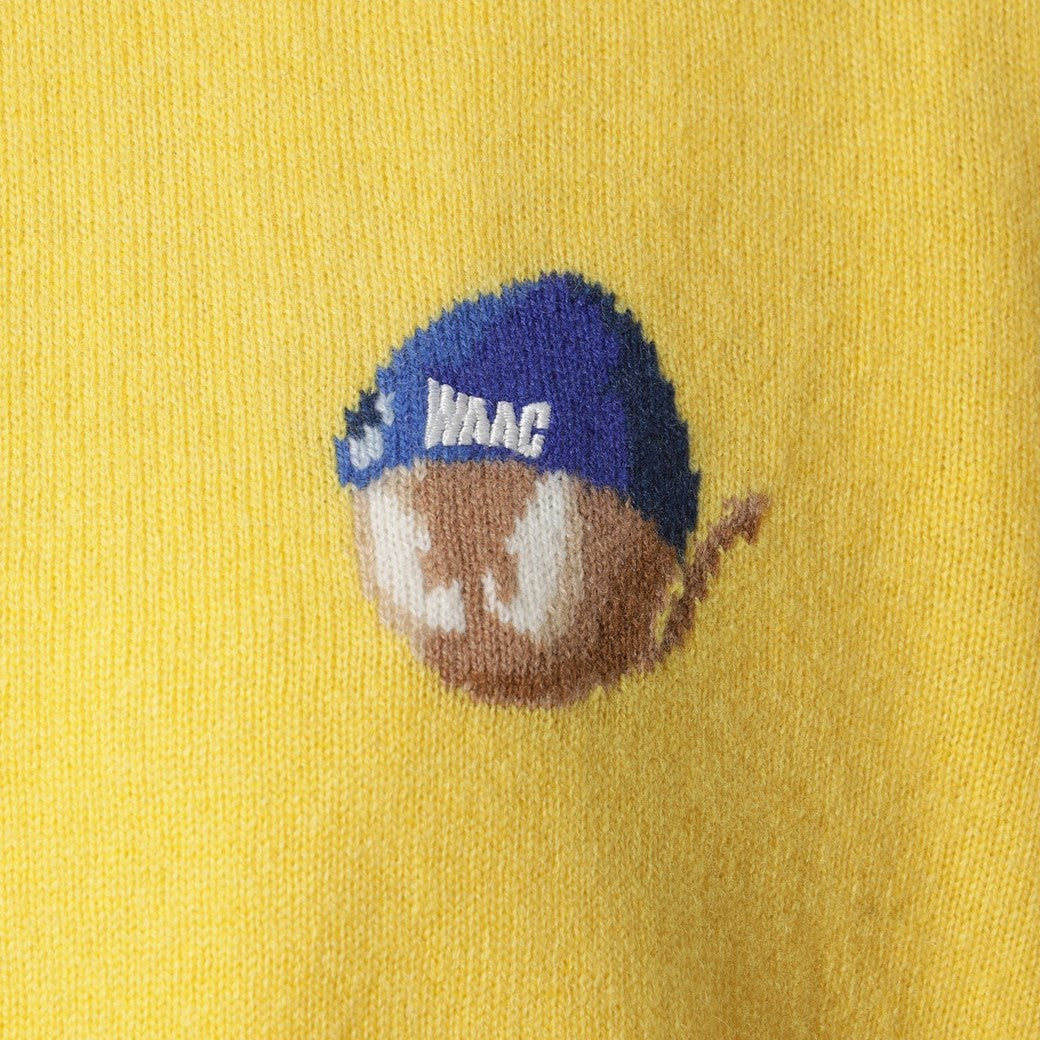 WOMEN BEANIE WAACKY カシミヤセーター マスタード
