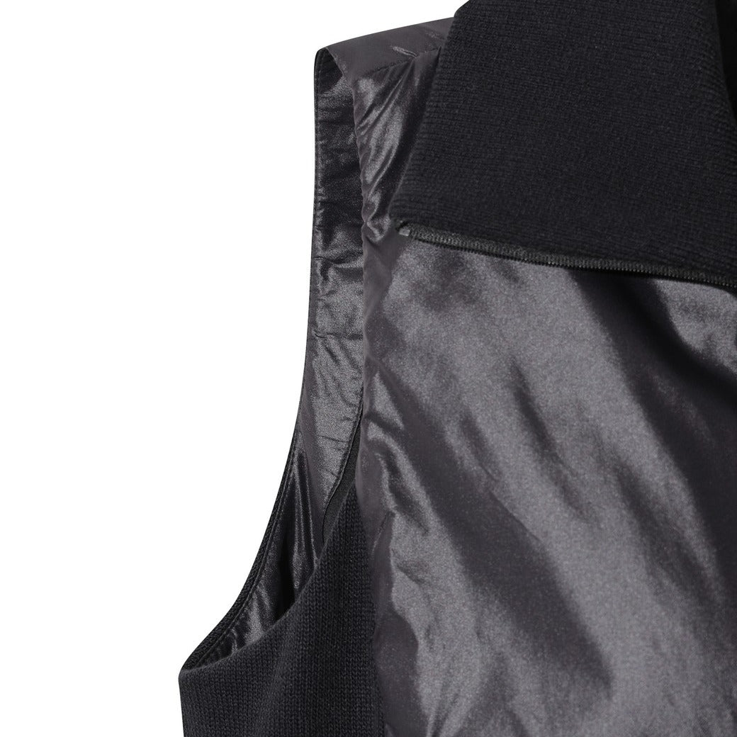 WOMEN ニットハイブリッドパデッドベスト ブラック