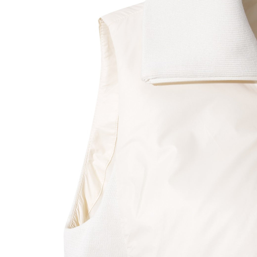 WOMEN ニットハイブリッドパデッドベスト ホワイト