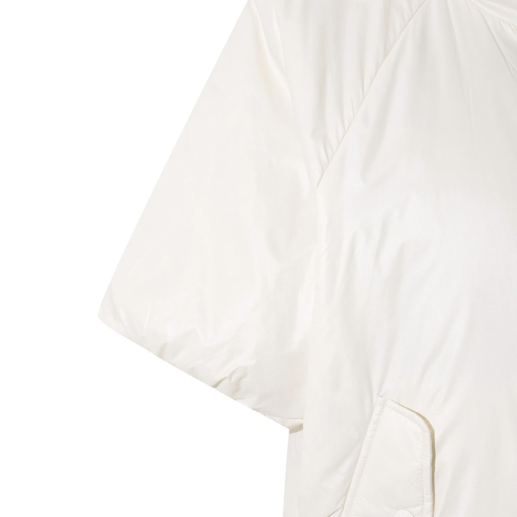 WOMEN リバーシブルパデッドハーフベスト ホワイト