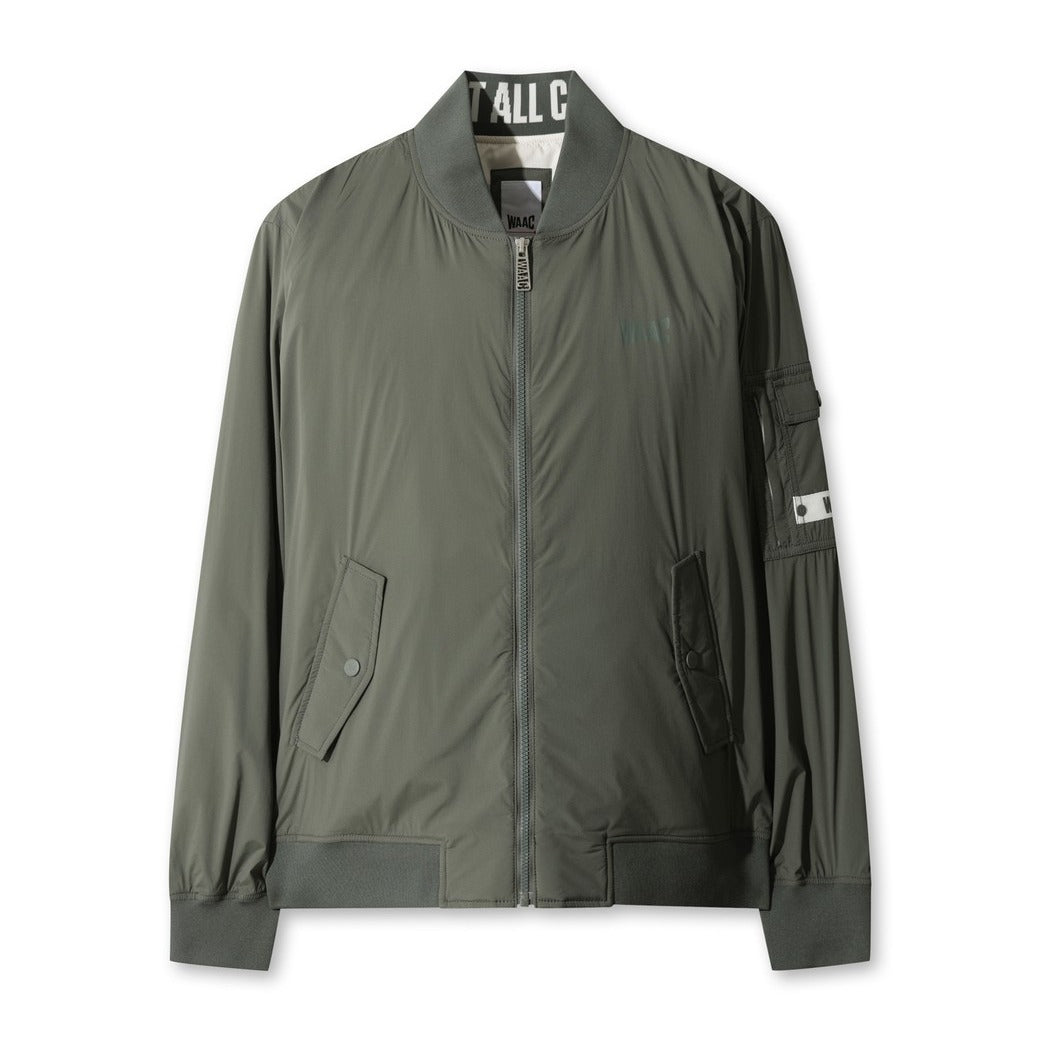 MEN パデッドボンバージャケット ダークグリーン