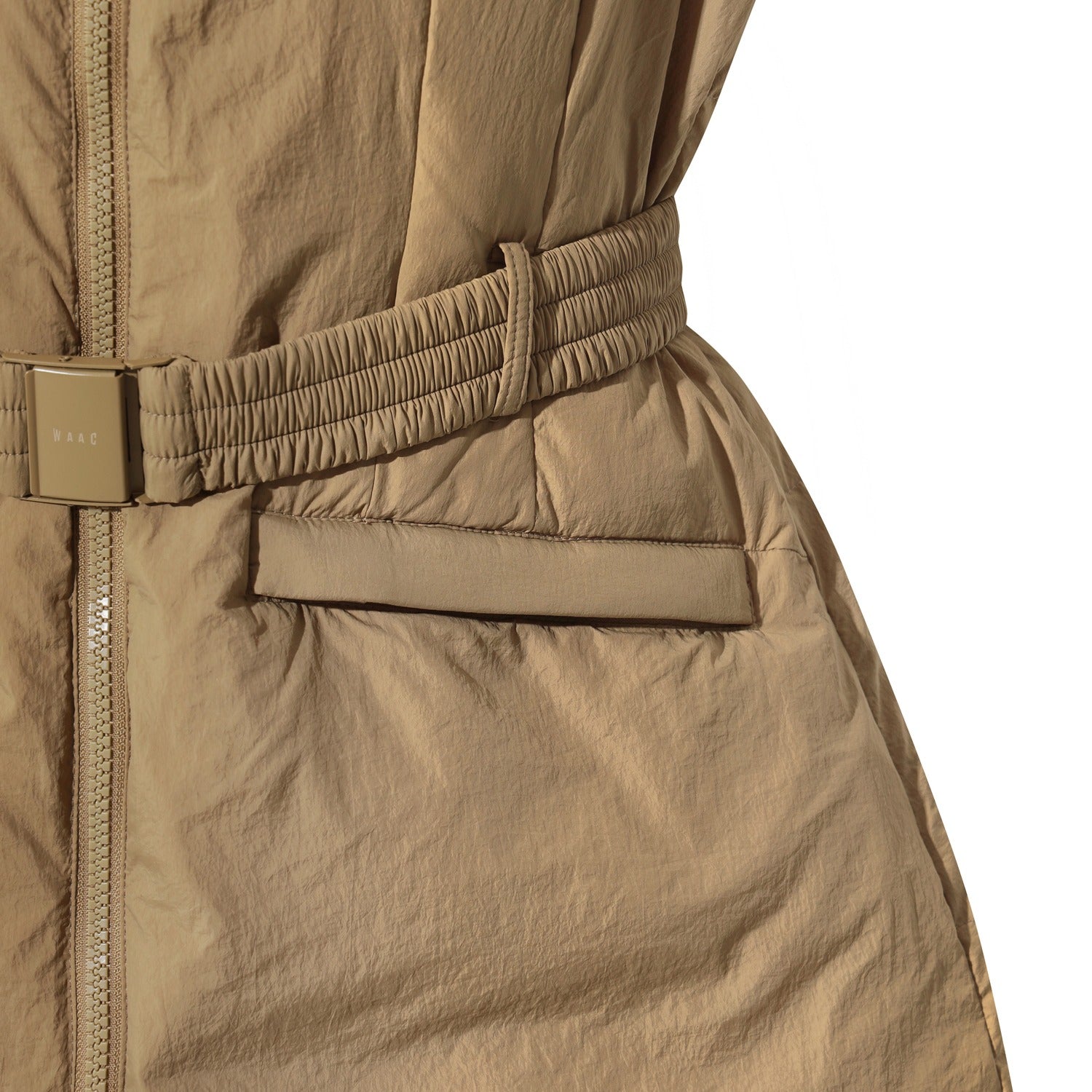 WOMEN ロングダウンベスト ブラウン