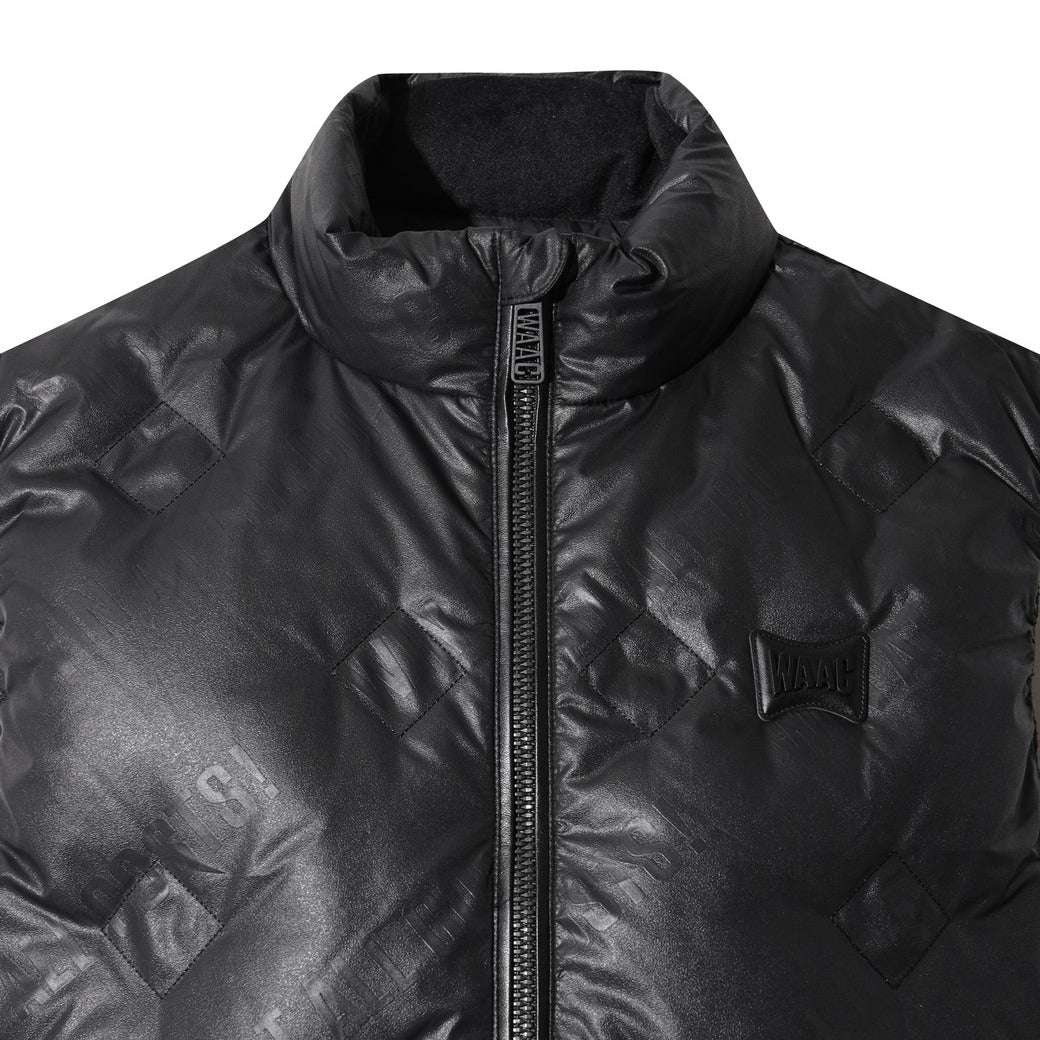 MEN レザーライクベスト ブラック