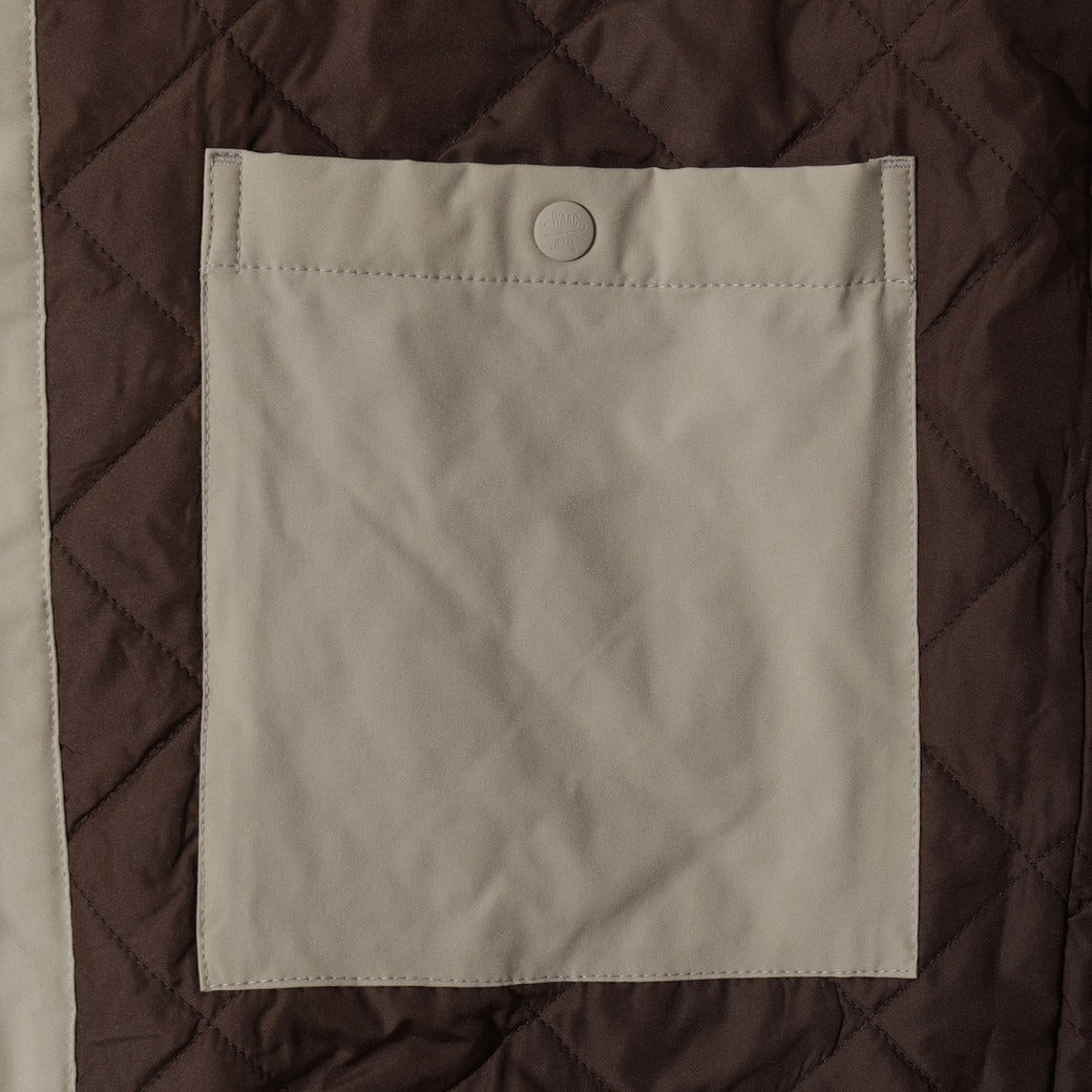 【WAAC X JONES】MEN パデッドハリントンジャケット ベージュ