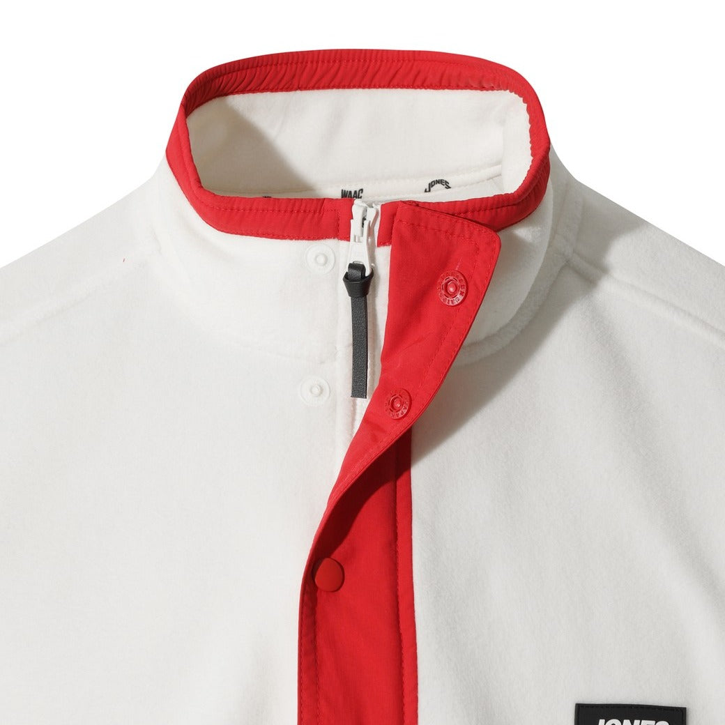 【WAAC X JONES】MEN レトロフリースプルオーバー アイボリー