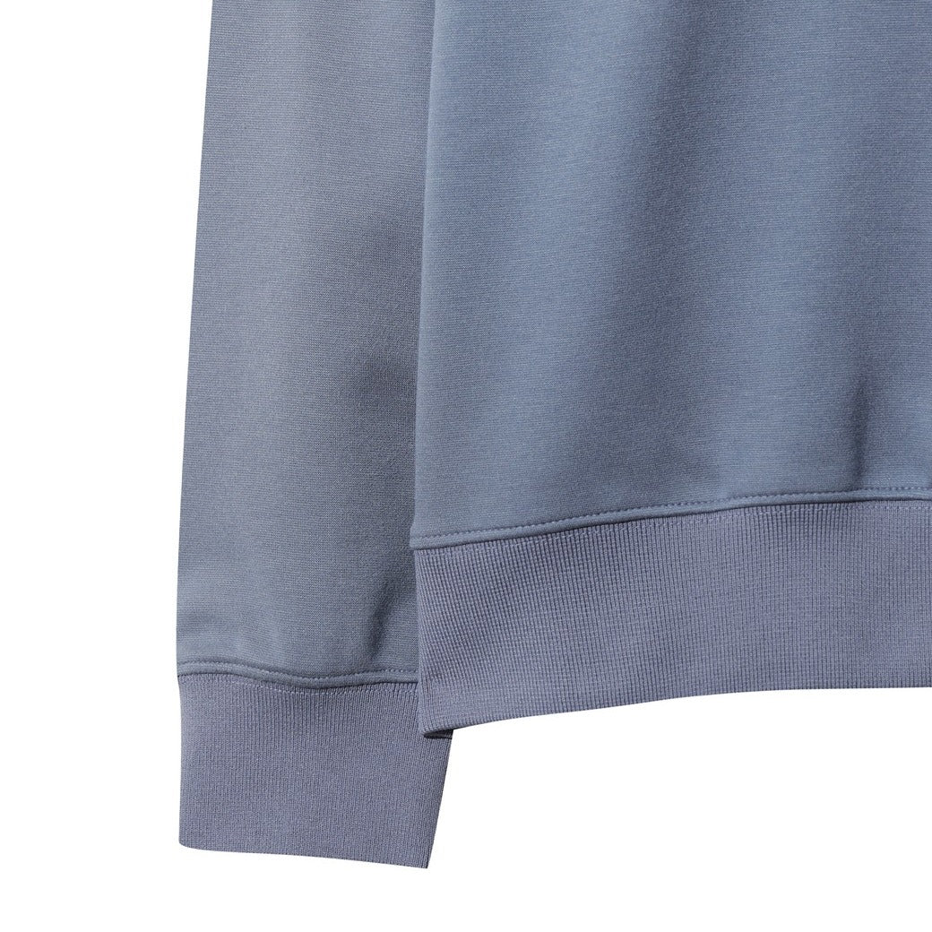 【WAAC X JONES】WOMEN ハーフジップスウェットシャツ サックスブルー