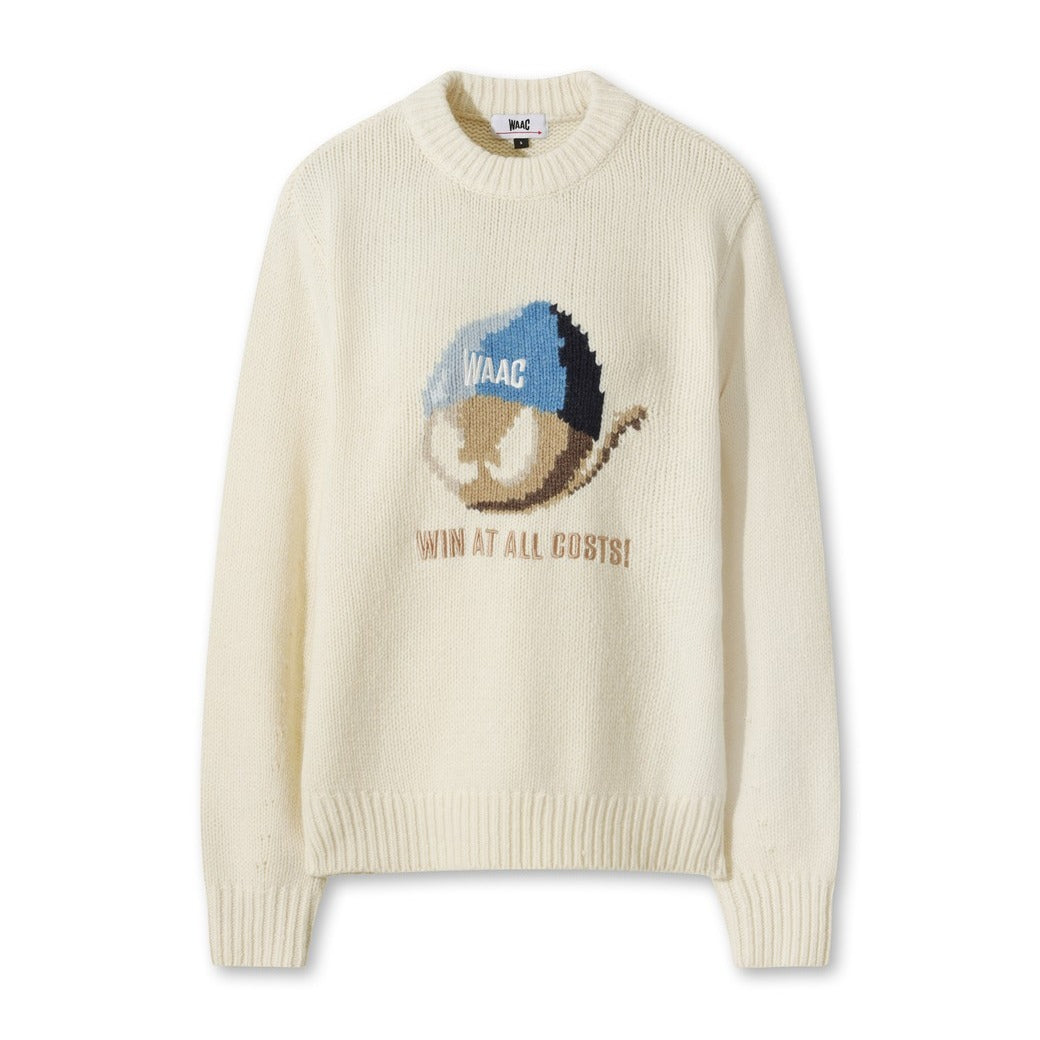 WOMEN BEANIE WAACKYセーター アイボリー