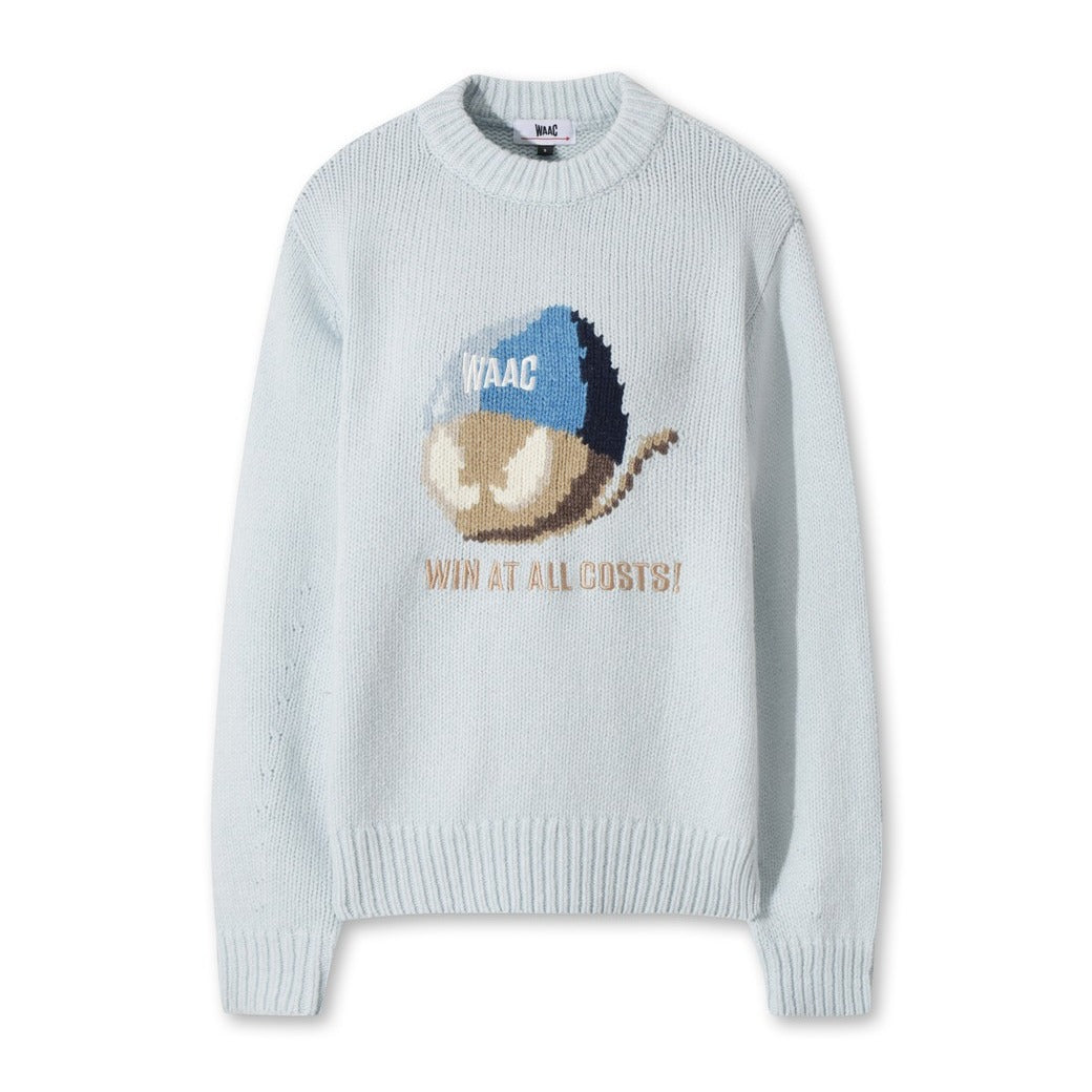 WOMEN BEANIE WAACKYセーター ライトブルー