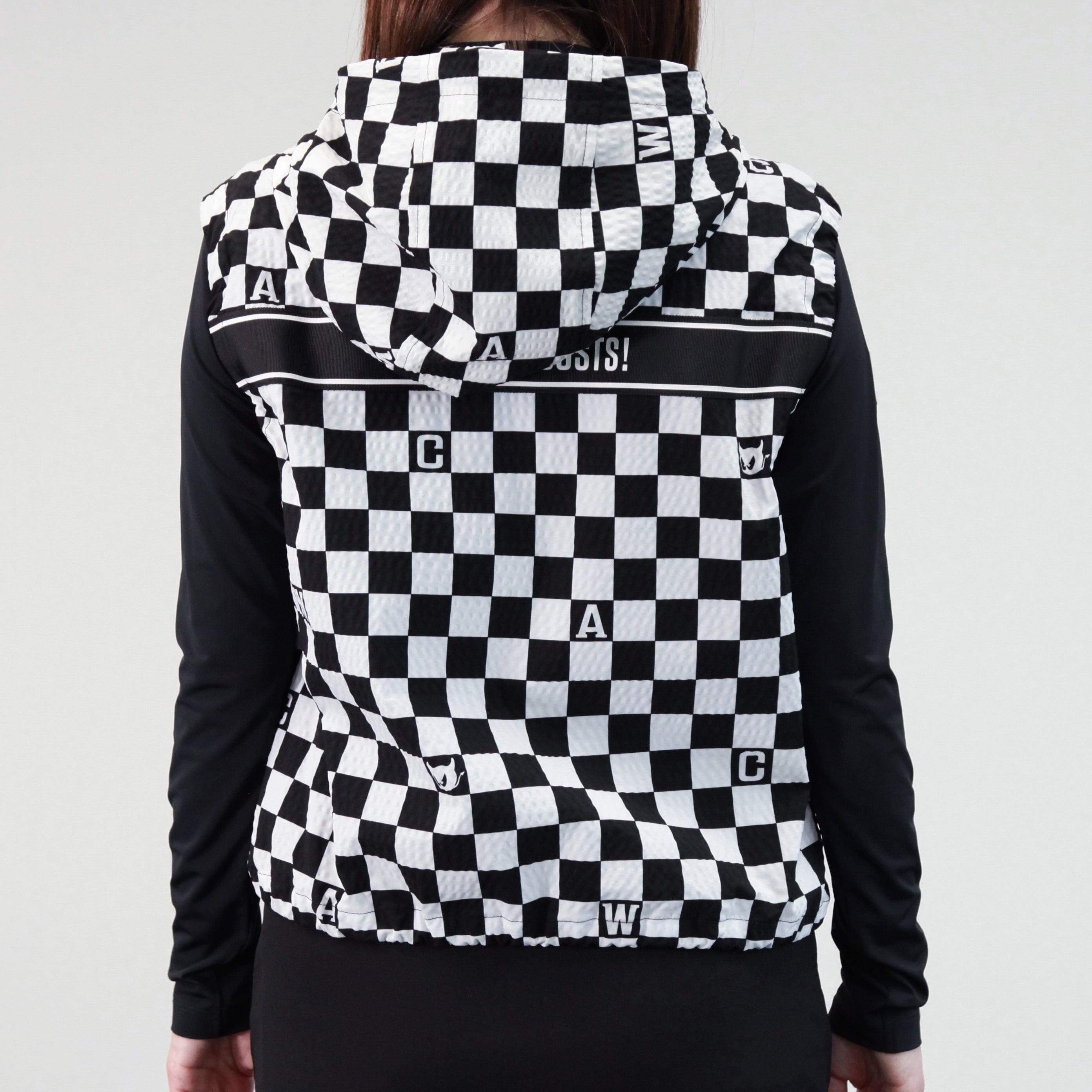 WOMENS チェッカーボード ベスト ブラック/072332250